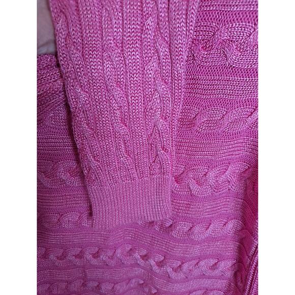 Lauren by Ralph Lauren Women's Pink Cable-Knit Boat-Neck Sweater Size M‎ - Picture 9 of 9